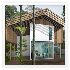 Pergola House rear